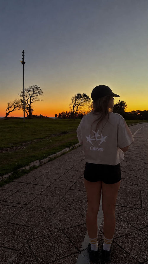 Camiseta de mujer boxy crop